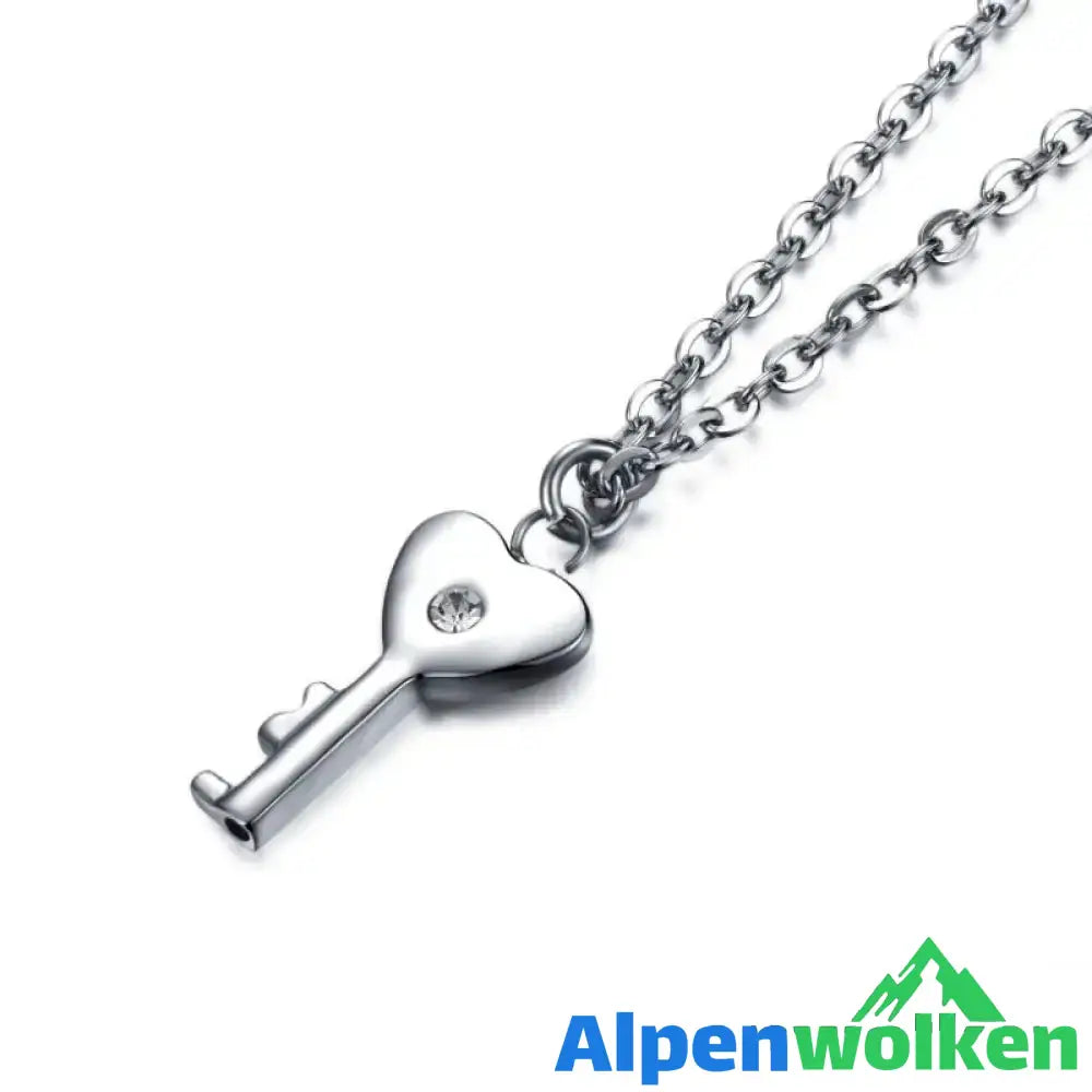 Alpenwolken - Konzentrisches Schlossarmband mit Schlossschlüsselanhänger