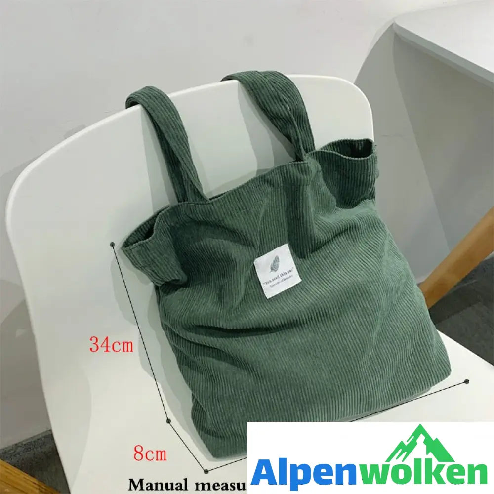 Alpenwolken - Kordsamt-Taschen-Handtaschen für Frauen-Umhängetaschen-weibliche weiche Umweltaufbewahrungs-wiederverwendbare Mädchen-kleine und große Shopper-Taschen-Tasche