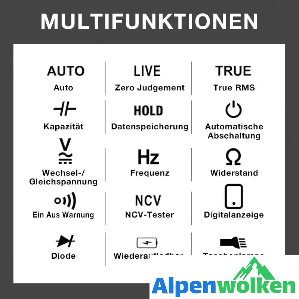 Alpenwolken - 🔥Kostenloser Versand🔥Intelligentes Digital-Multimeter