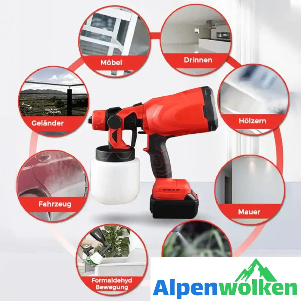 Alpenwolken - (🔥Kostenloser Versand🔥)Tragbare automatische Hochdruck-Farbspritzpistole