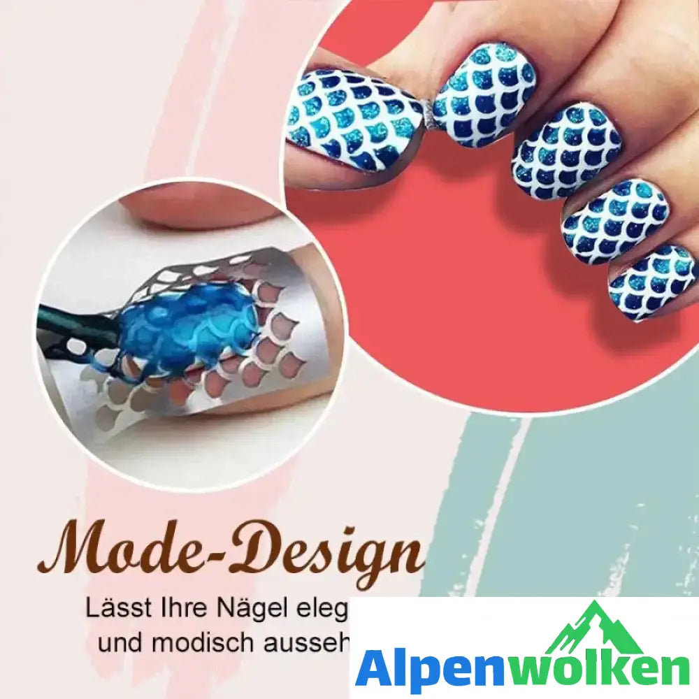 Alpenwolken - Kreativ Nagelaufkleber (144 Aufkleber)