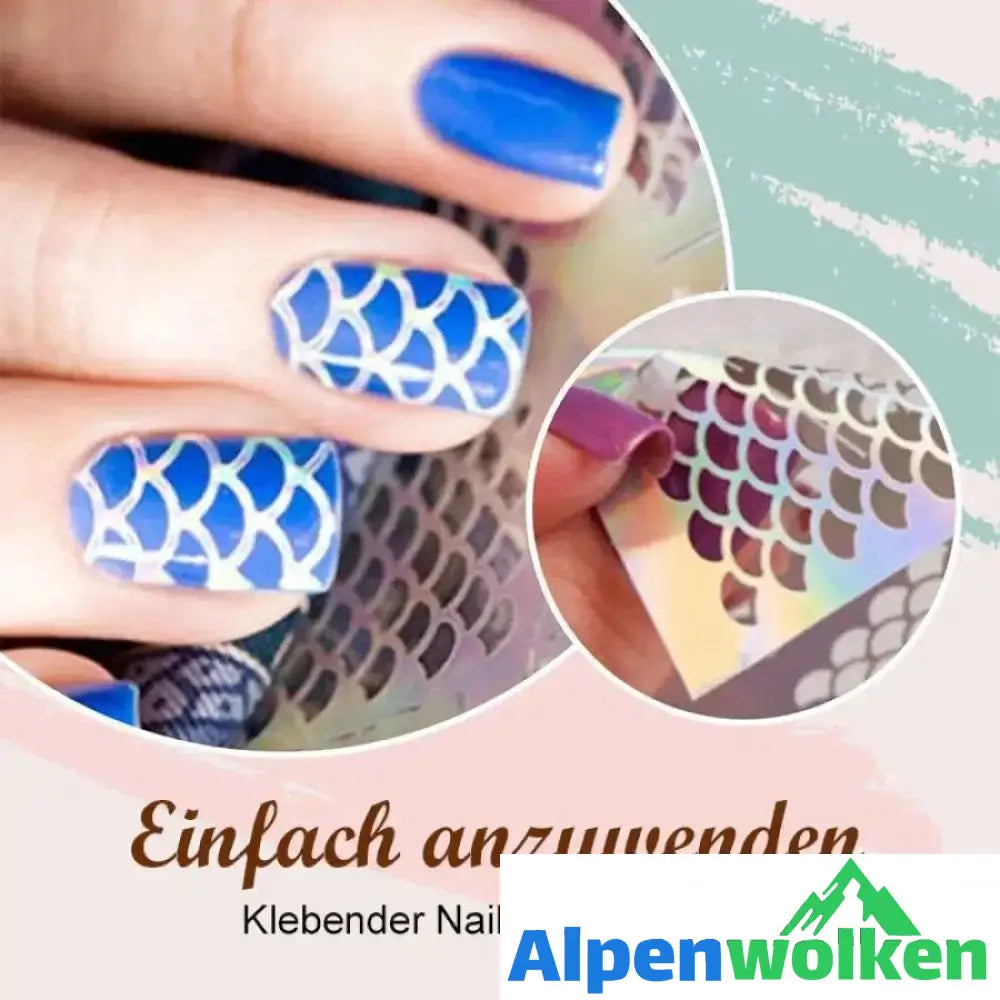 Alpenwolken - Kreativ Nagelaufkleber (144 Aufkleber)