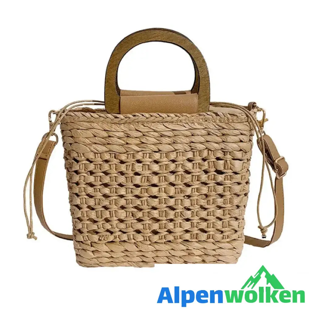 Alpenwolken - Kreative Gewebte Tragetasche Khaki