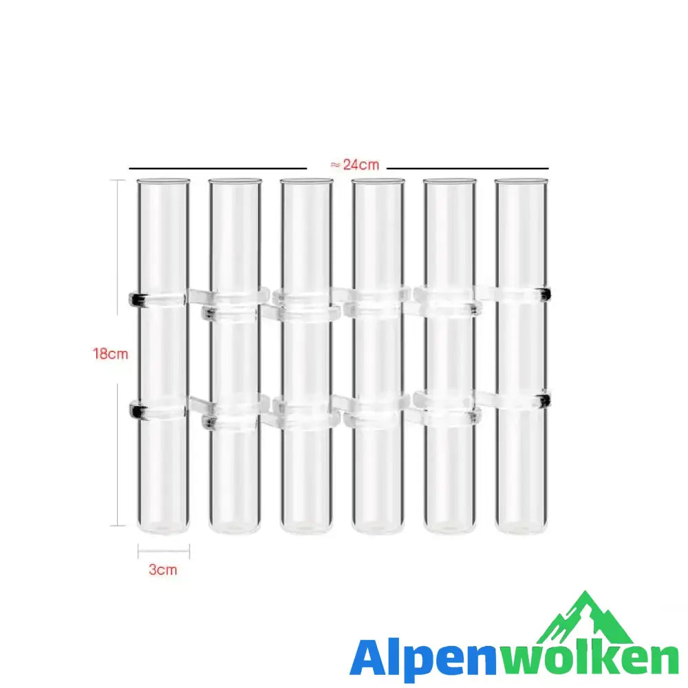 Alpenwolken - Kreative Reagenzglasvase aus Glas 3* 18CM 6