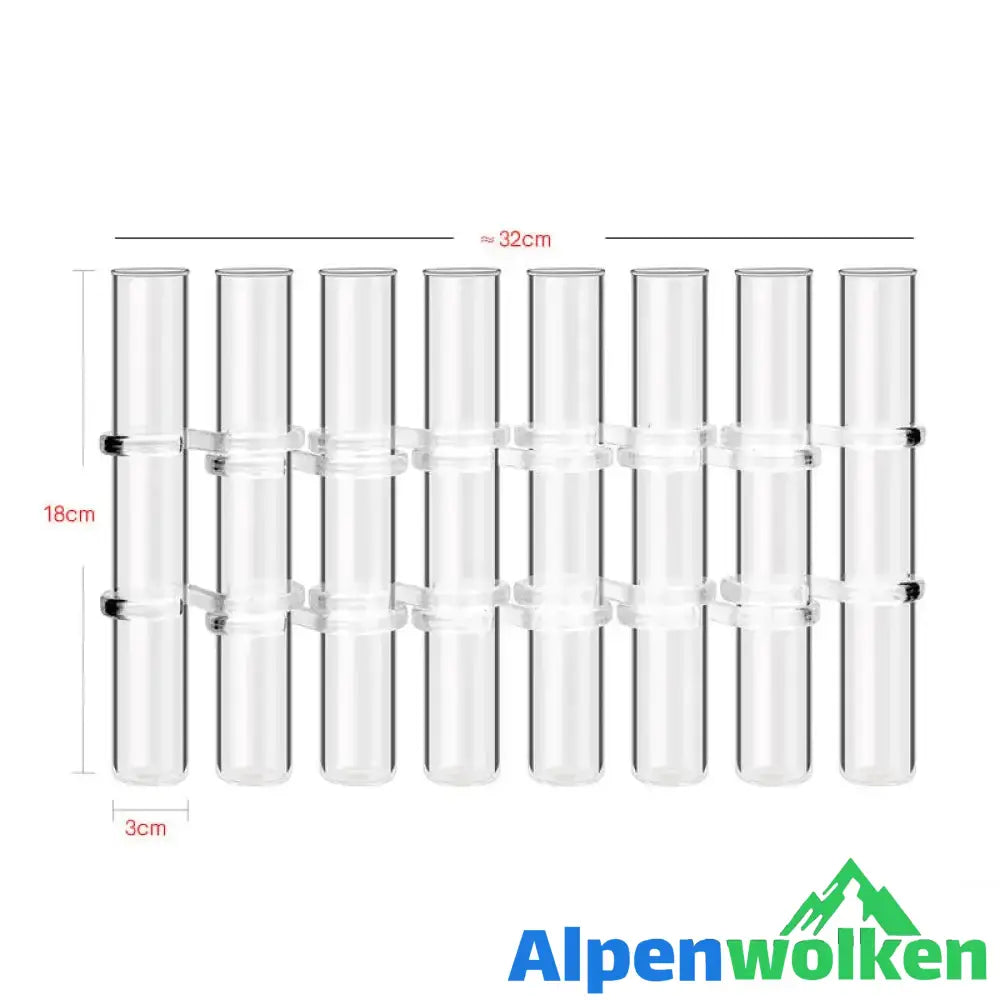 Alpenwolken - Kreative Reagenzglasvase aus Glas 3* 18CM 8