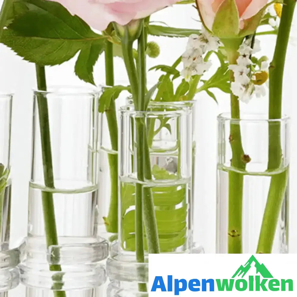 Alpenwolken - Kreative Reagenzglasvase aus Glas