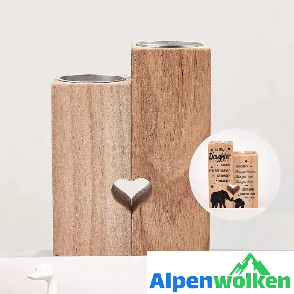 Alpenwolken - Kreativer Kerzenhalter aus Holz