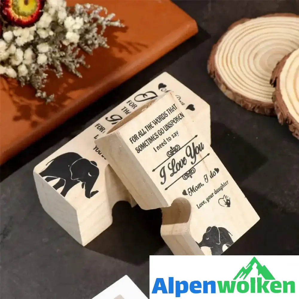 Alpenwolken - Kreativer Kerzenhalter aus Holz