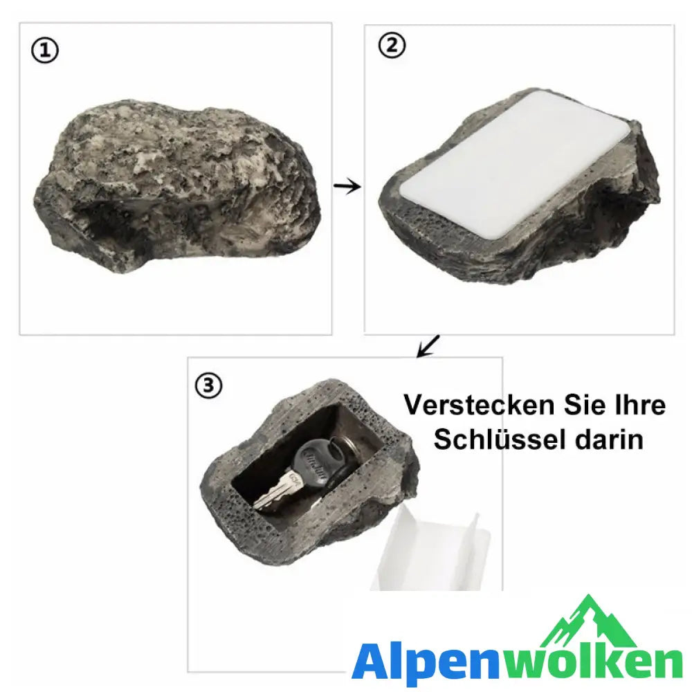 Alpenwolken - Kreativer Schlüsselkasten in Steinform