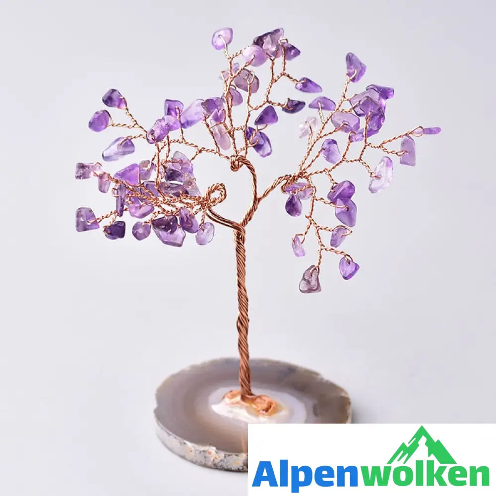 Alpenwolken - Kristall Baum Des Lebens Schreibtisch Skulptur Amethyst