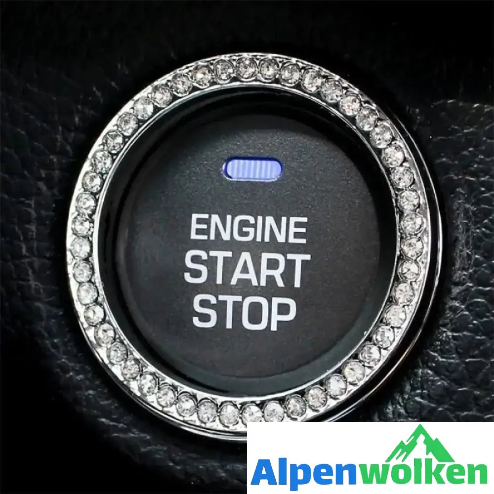 Alpenwolken - Kristall Ring Auto Zündung Knopf Dekoration, 2 Pcs