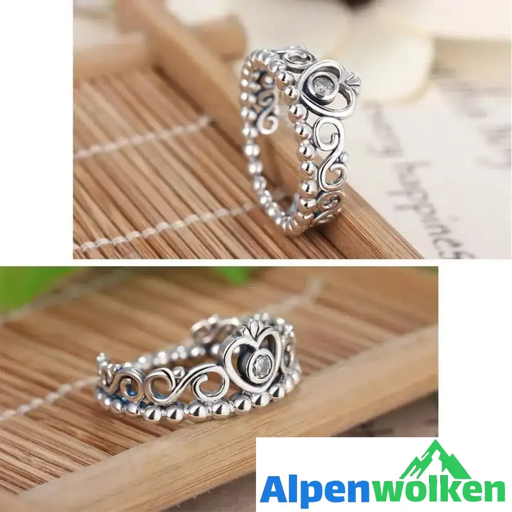 Alpenwolken - Krone - Diamant - Ring