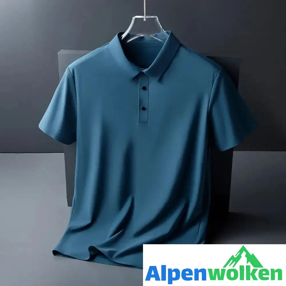 Alpenwolken - Kühles Schnelltrocknendes Sommerhemd Für Herren Blau