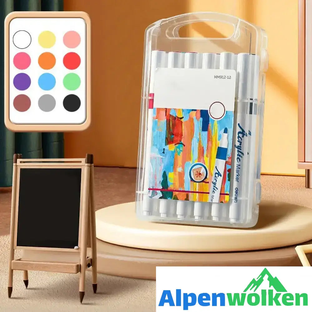 Alpenwolken - Künstlerischer Graffiti-Ölgemälde-DIY-Stift 12 Farben