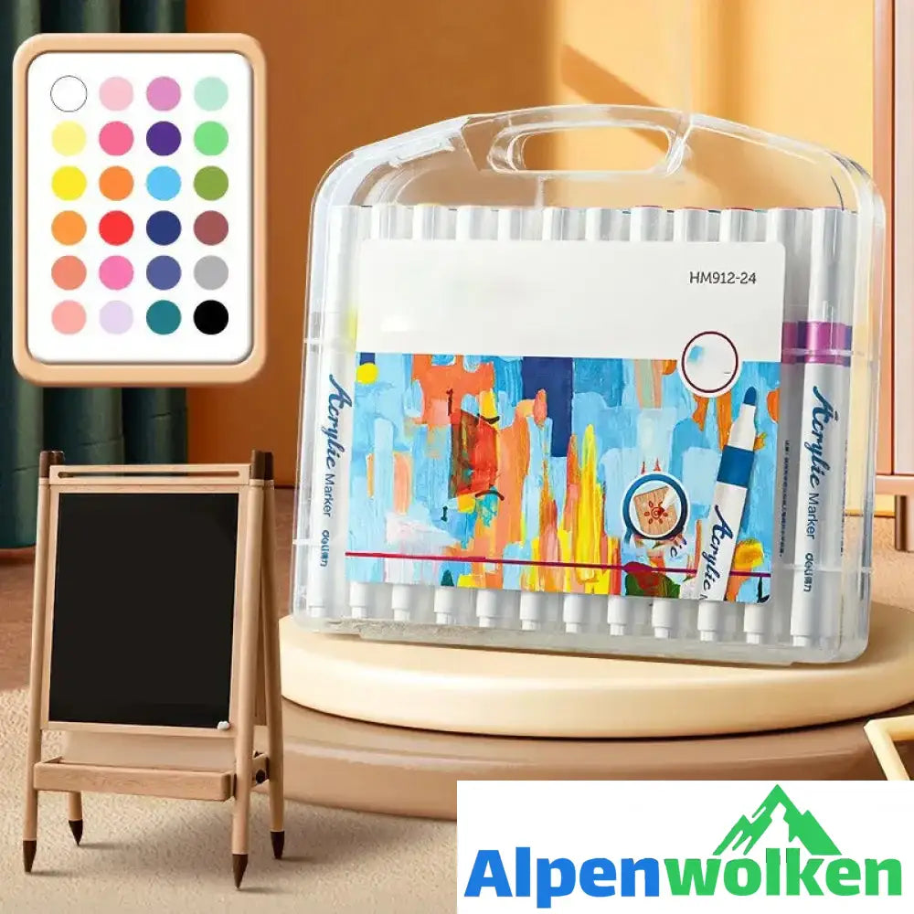 Alpenwolken - Künstlerischer Graffiti-Ölgemälde-DIY-Stift 24 Farben