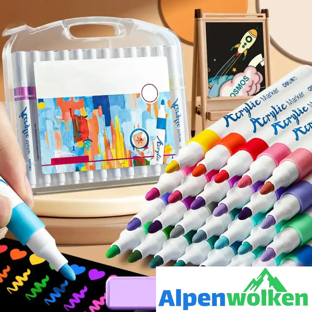 Alpenwolken - Künstlerischer Graffiti-Ölgemälde-DIY-Stift