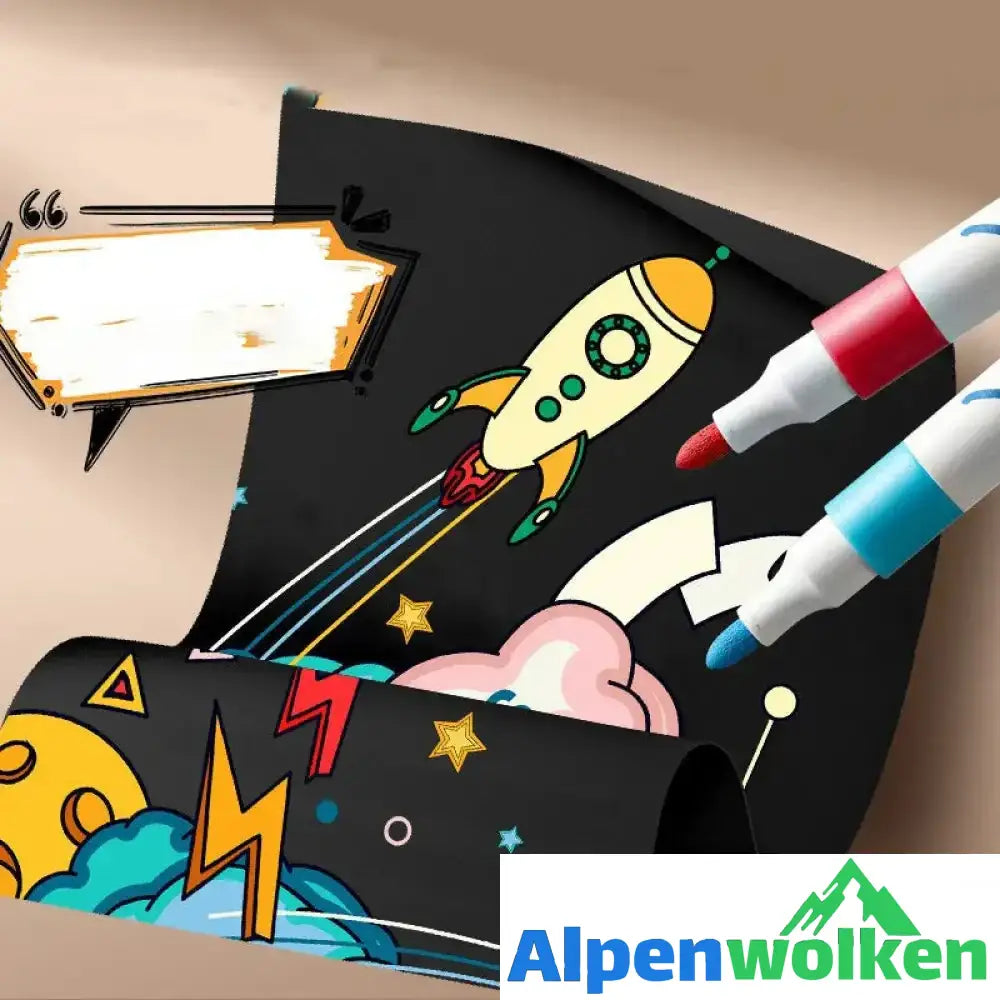 Alpenwolken - Künstlerischer Graffiti-Ölgemälde-DIY-Stift