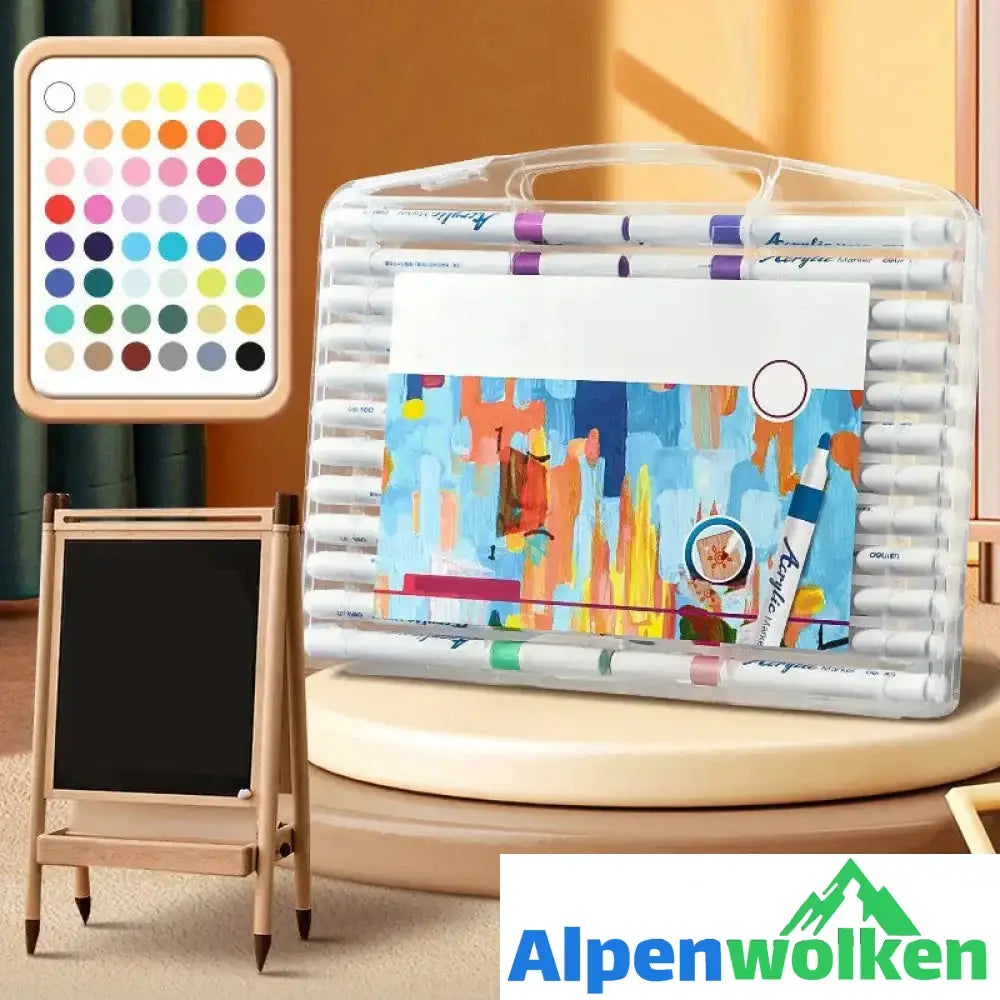 Alpenwolken - Künstlerischer Graffiti-Ölgemälde-DIY-Stift 48 Farben