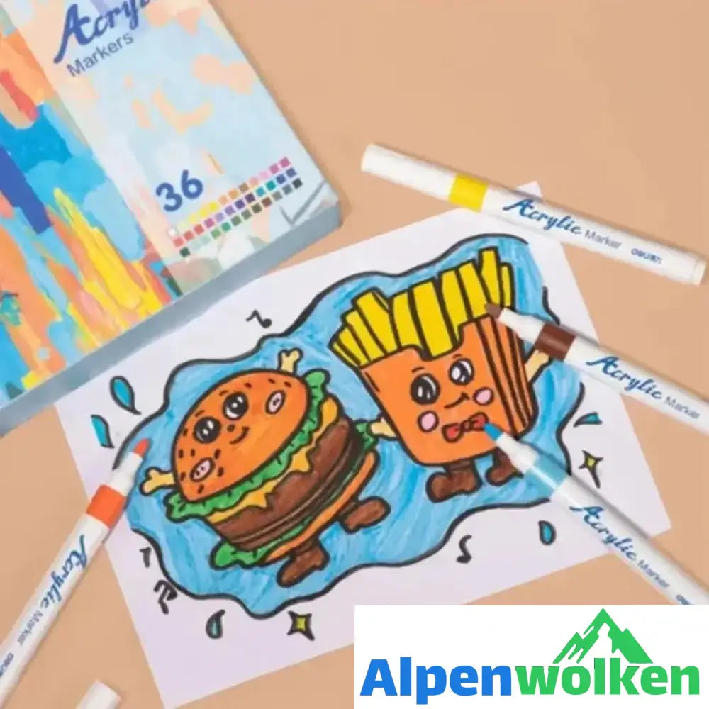 Alpenwolken - Künstlerischer Graffiti-Ölgemälde-DIY-Stift