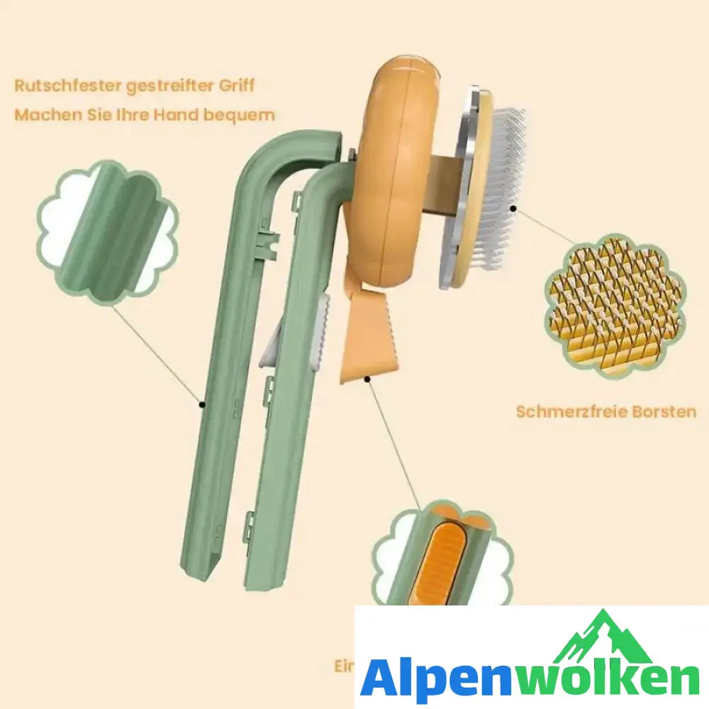 Alpenwolken - Kürbis Kammbürste für Haustiere