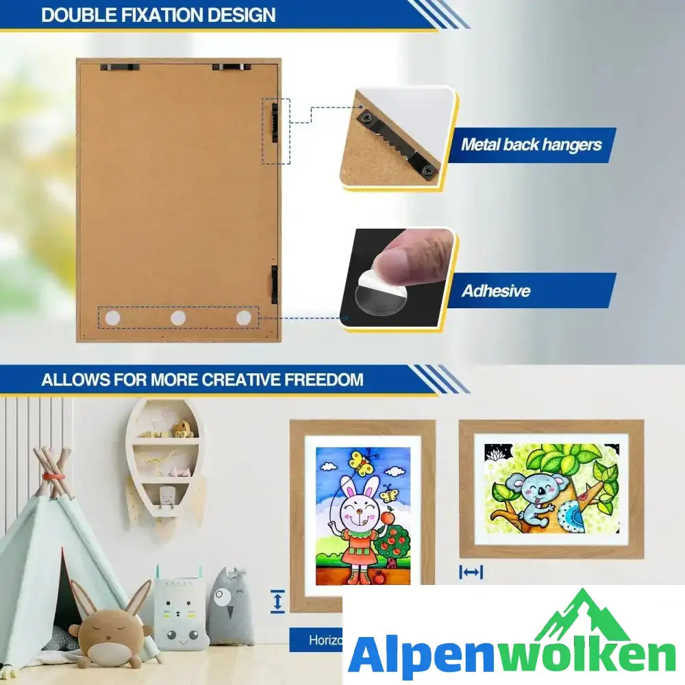 Alpenwolken - Kunstfotorahmen für Kinder