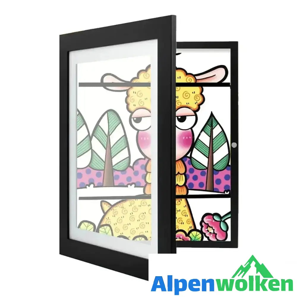 Alpenwolken - Kunstfotorahmen für Kinder Schwarz * 1 Stück