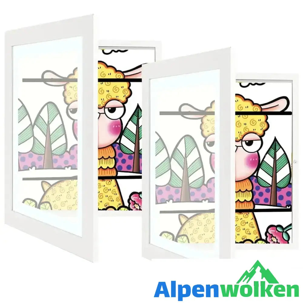 Alpenwolken - Kunstfotorahmen für Kinder Weiß * 2 Stück