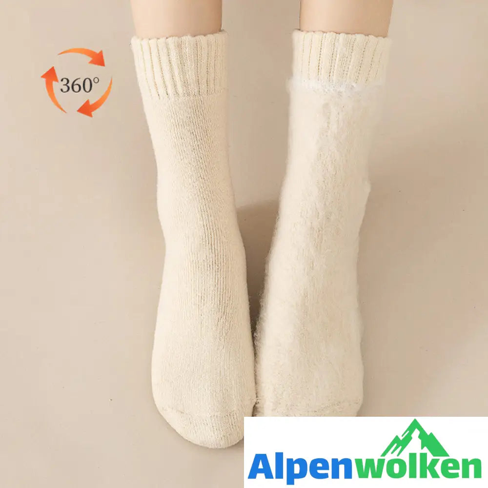 Alpenwolken - Kuschelige Unisex-Winter-Thermosocken aus Samt