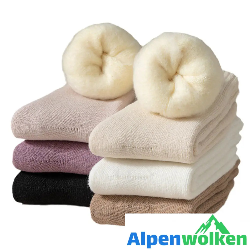 Alpenwolken - Kuschelige Unisex-Winter-Thermosocken aus Samt