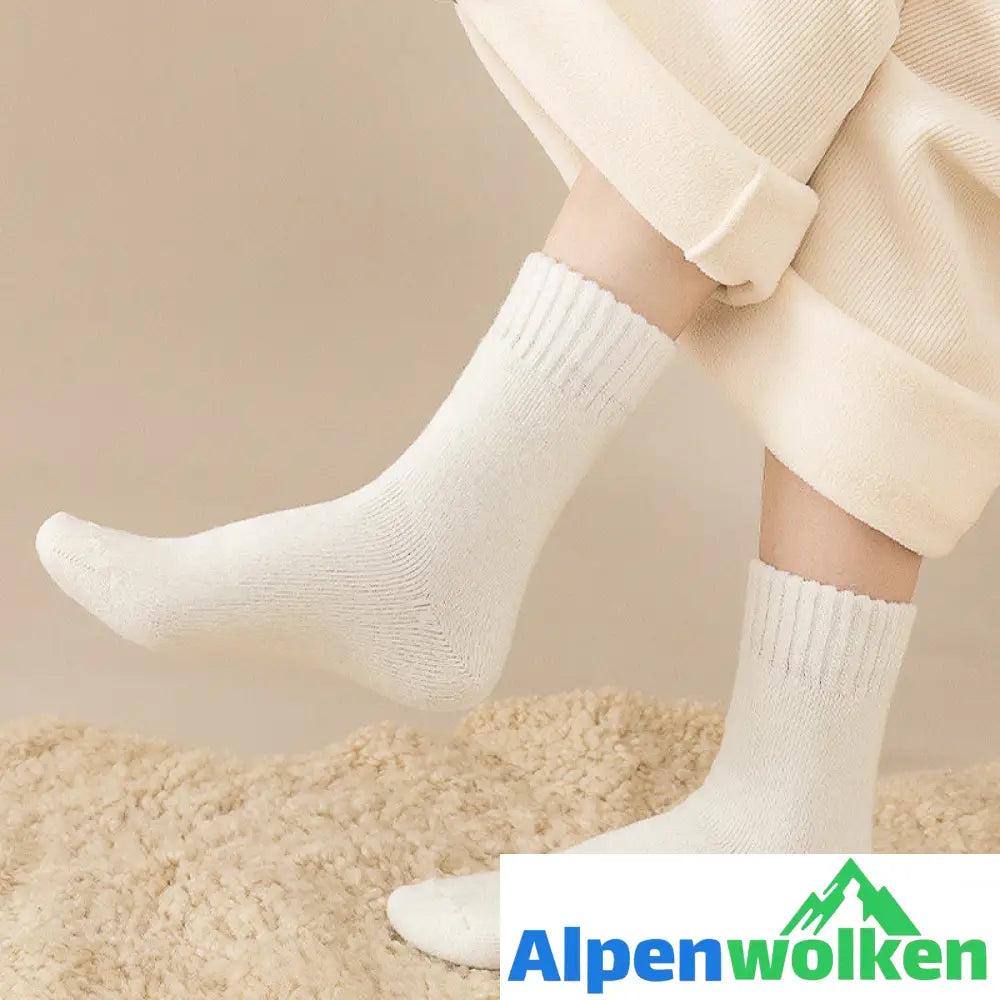 Alpenwolken - Kuschelige Unisex-Winter-Thermosocken aus Samt