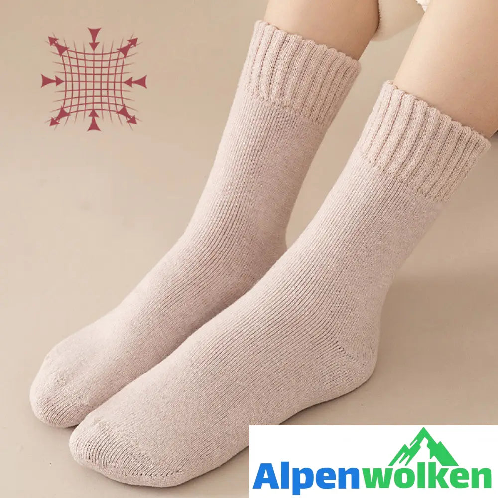 Alpenwolken - Kuschelige Unisex-Winter-Thermosocken aus Samt