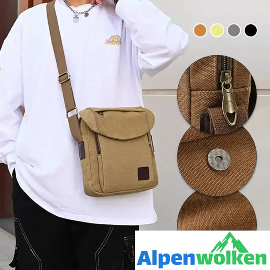 Alpenwolken - Lässige Business-Umhängetasche für Herren