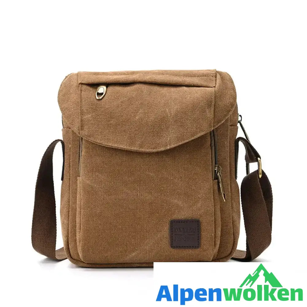 Alpenwolken - Lässige Business-Umhängetasche für Herren Braun