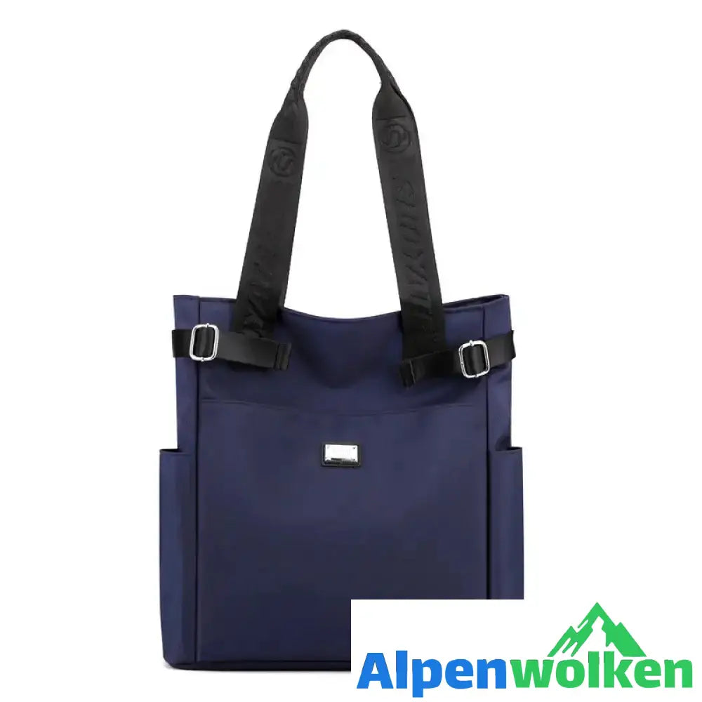 Alpenwolken - Lässige Damenhandtasche aus Nylon dunkelblau