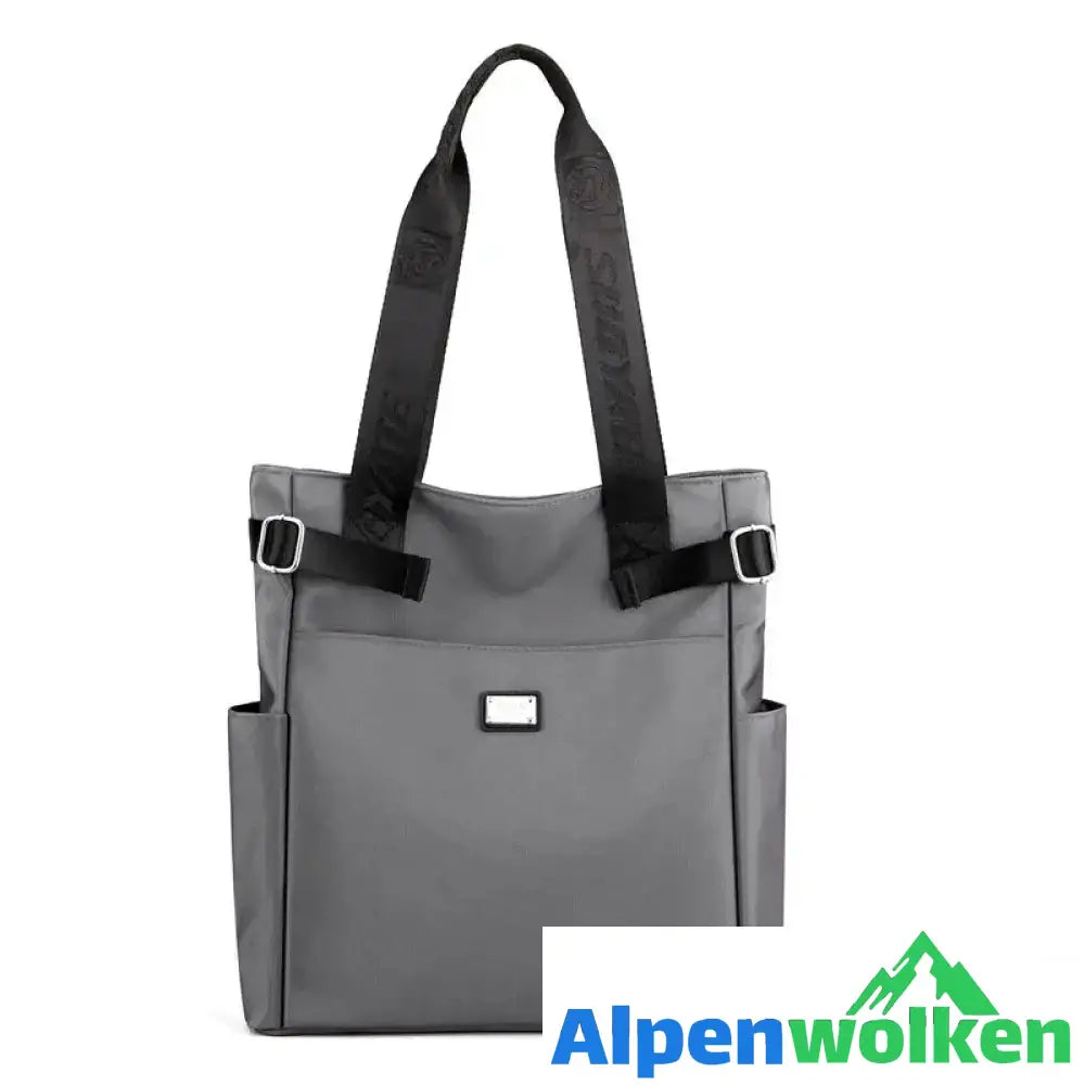 Alpenwolken - Lässige Damenhandtasche aus Nylon grau