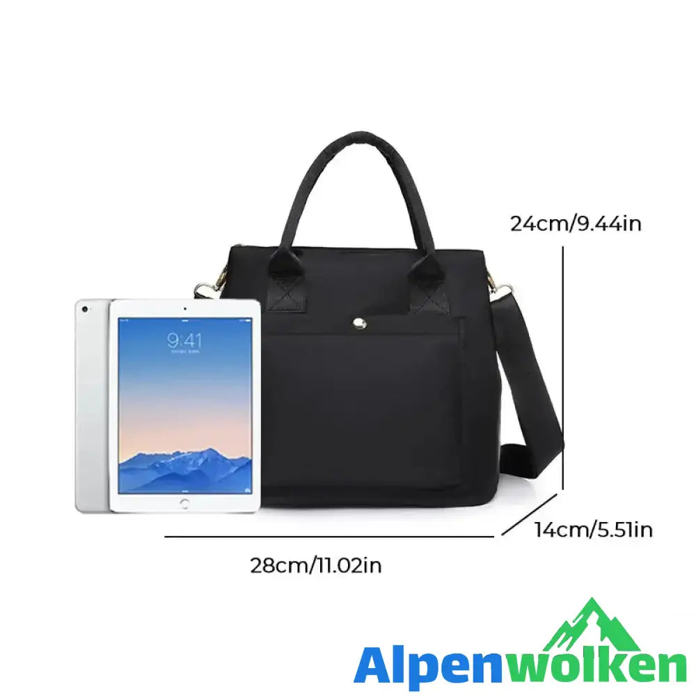 Alpenwolken - Lässige Damentasche aus Nylon für den Pendelverkehr