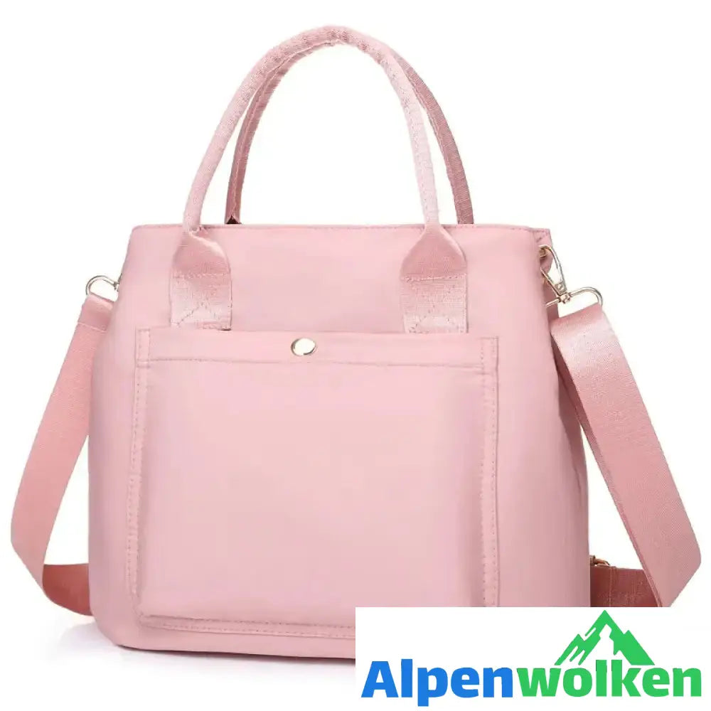 Alpenwolken - Lässige Damentasche aus Nylon für den Pendelverkehr Rosa