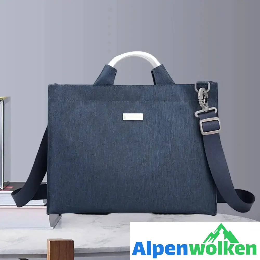 Alpenwolken - Lässige Laptoptasche für Herren horizontal blau