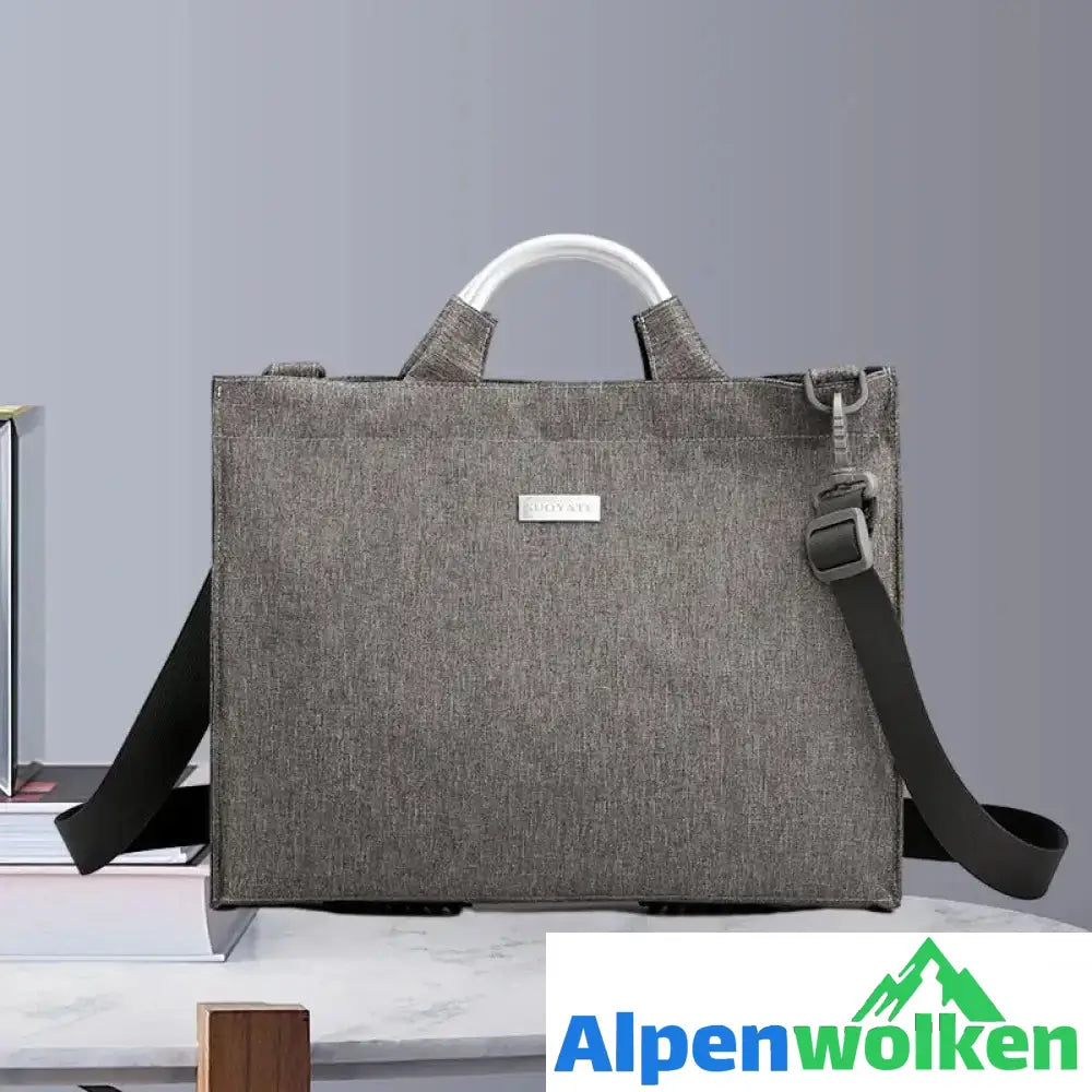 Alpenwolken - Lässige Laptoptasche für Herren horizontal braun