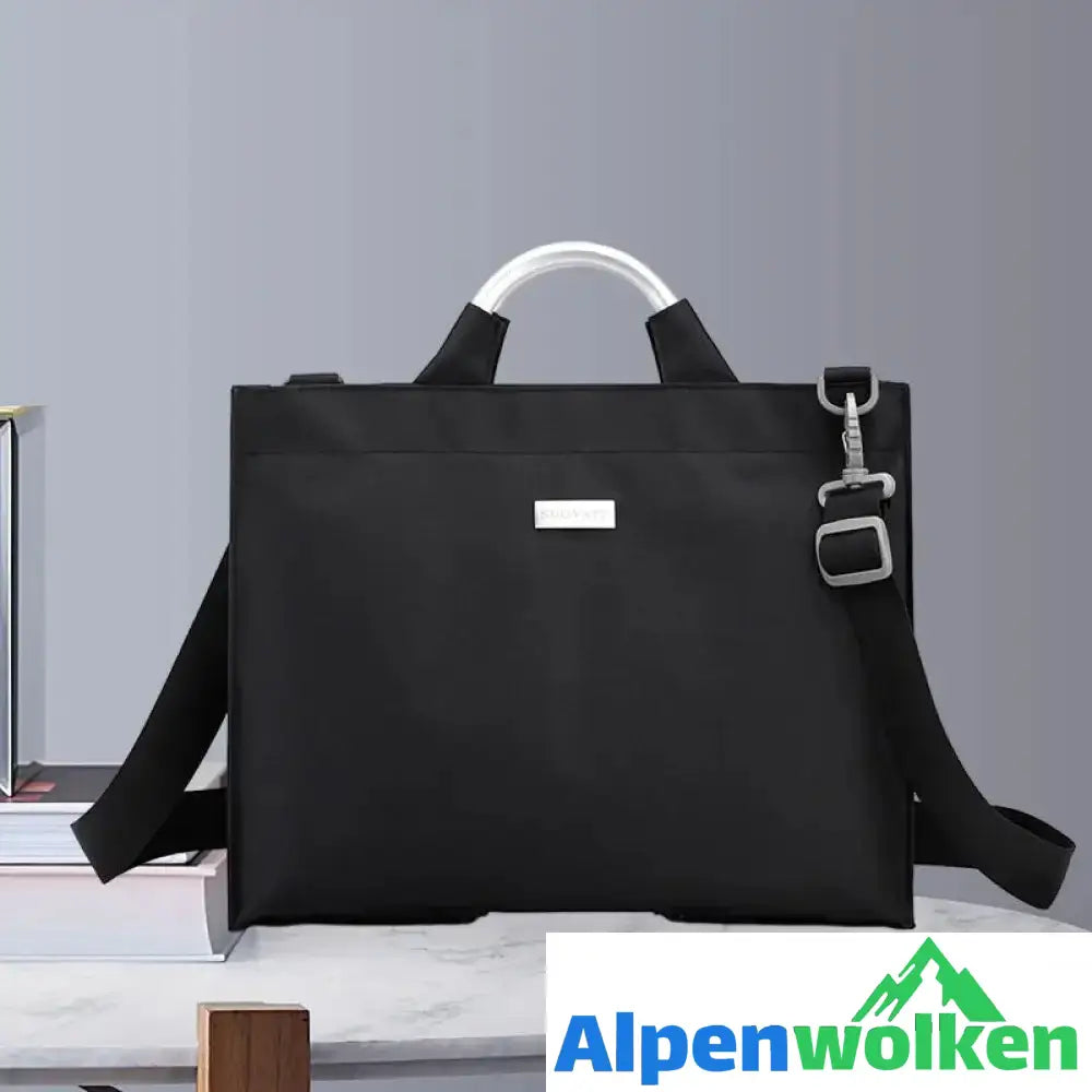 Alpenwolken - Lässige Laptoptasche für Herren horizontal schwarz