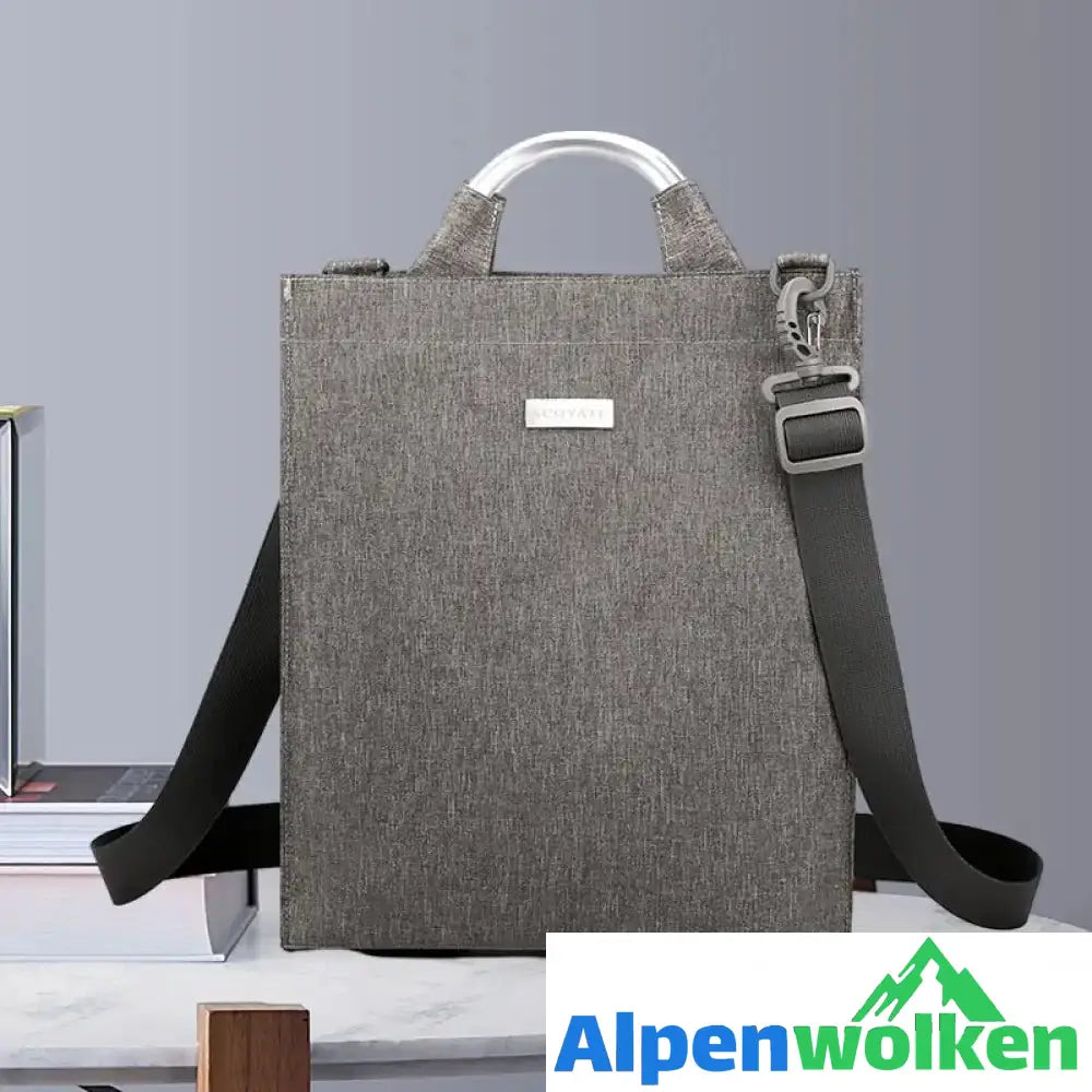 Alpenwolken - Lässige Laptoptasche für Herren vertikal braun