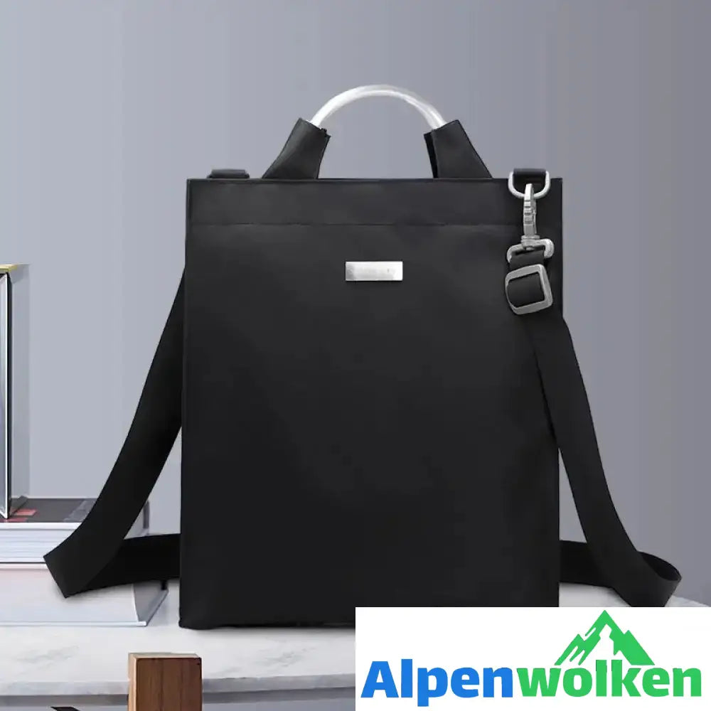 Alpenwolken - Lässige Laptoptasche für Herren vertikal schwarz