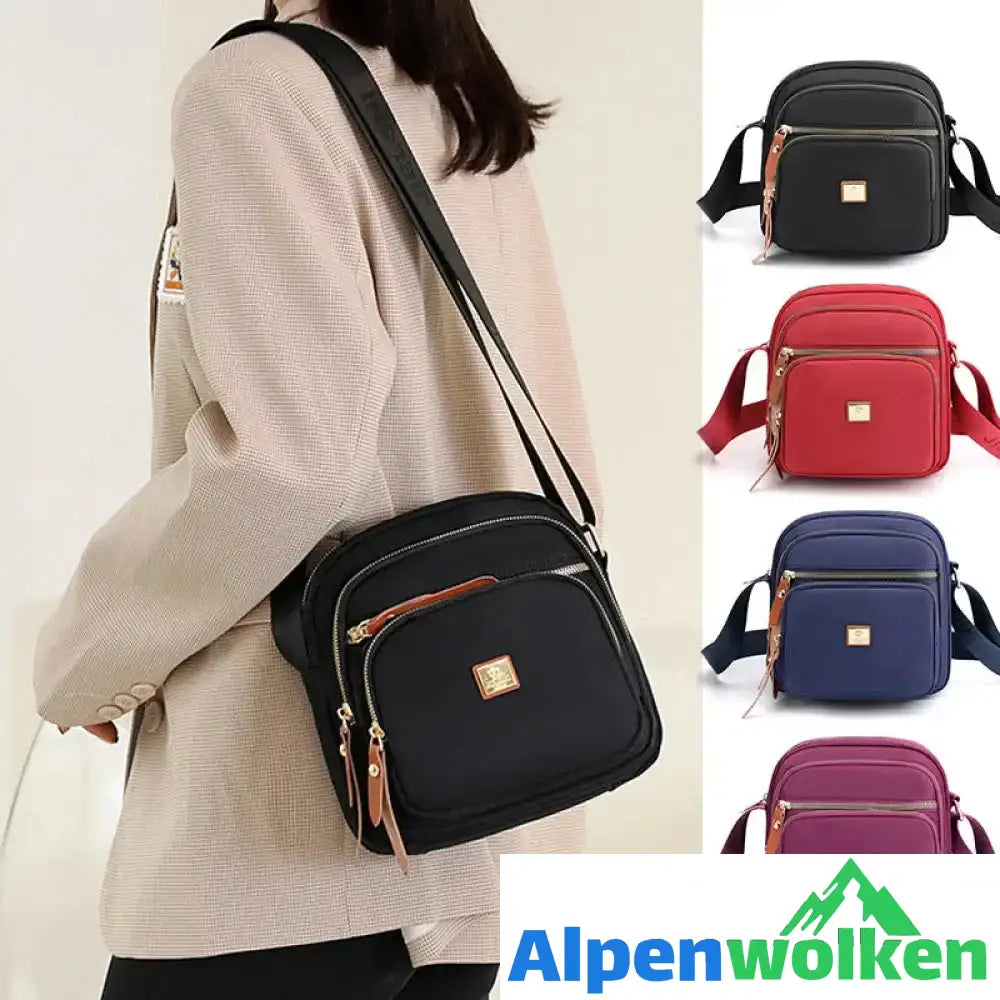 Alpenwolken - Lässige leichte Umhängetasche mit mehreren Taschen für Damen