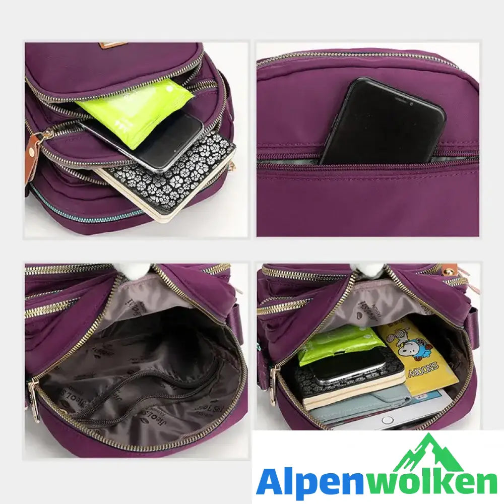 Alpenwolken - Lässige leichte Umhängetasche mit mehreren Taschen für Damen