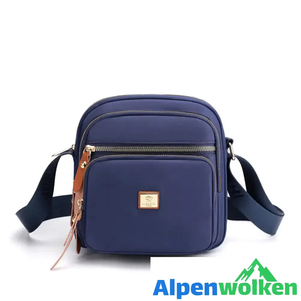 Alpenwolken - Lässige leichte Umhängetasche mit mehreren Taschen für Damen blau