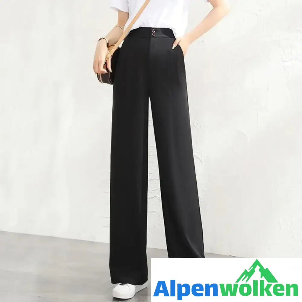 Alpenwolken - Lässige lockere Anzughose für Damen schwarz 2XL