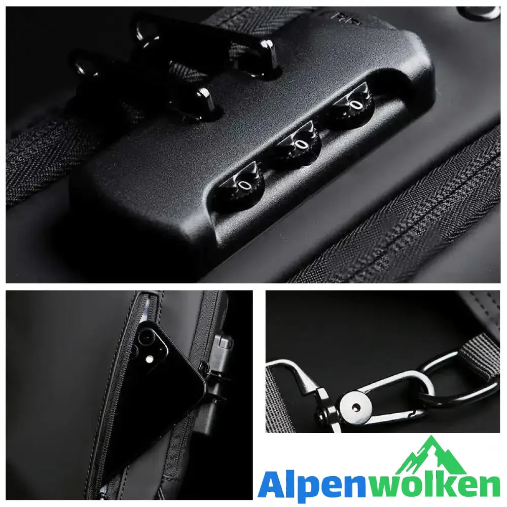 Alpenwolken - Lässige Multifunktionale Diebstahlsichere Brusttasche für Herren