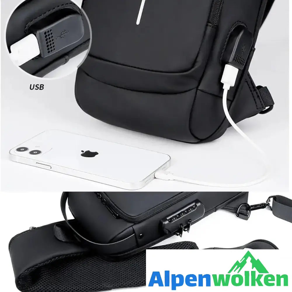 Alpenwolken - Lässige Multifunktionale Diebstahlsichere Brusttasche für Herren