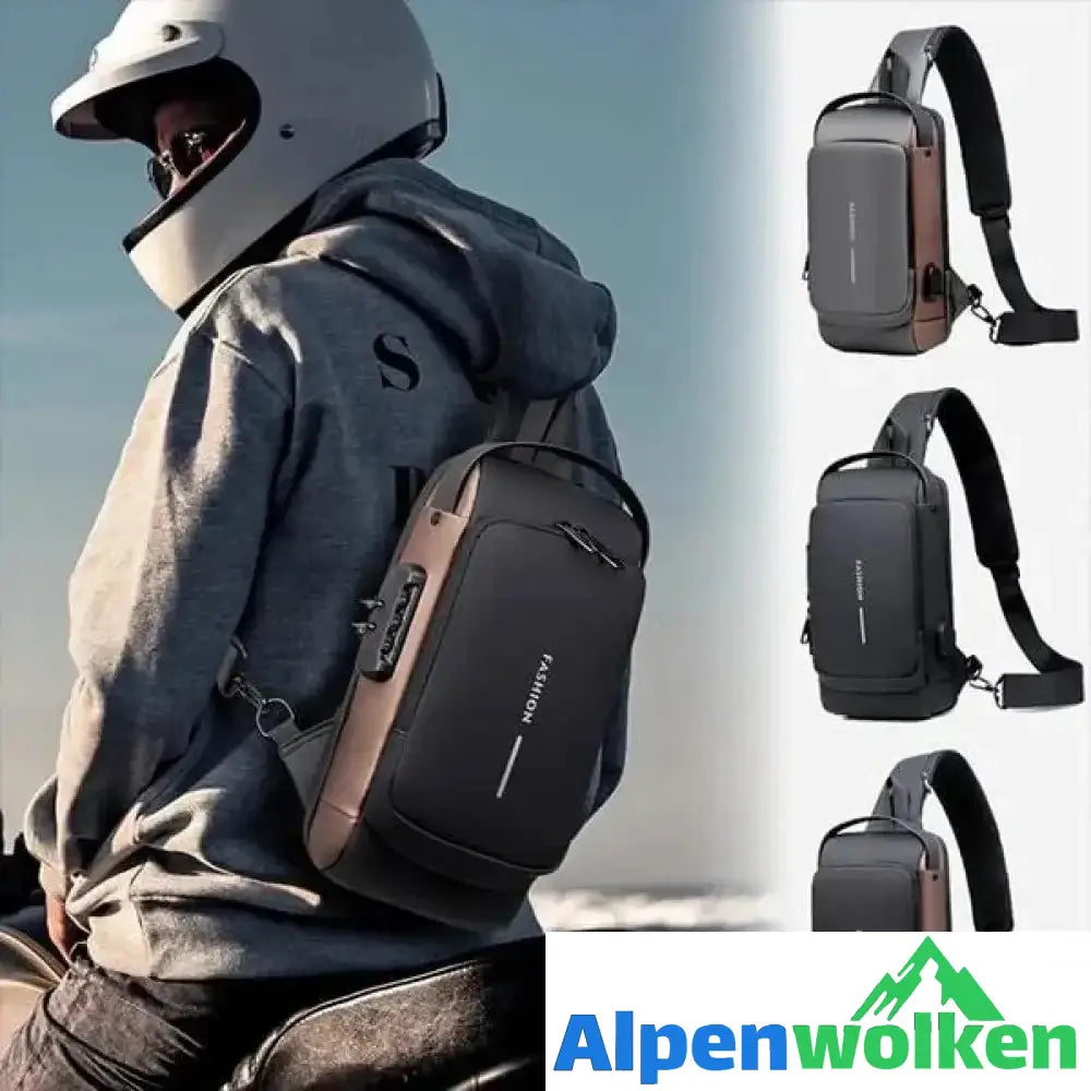 Alpenwolken - Lässige Multifunktionale Diebstahlsichere Brusttasche für Herren