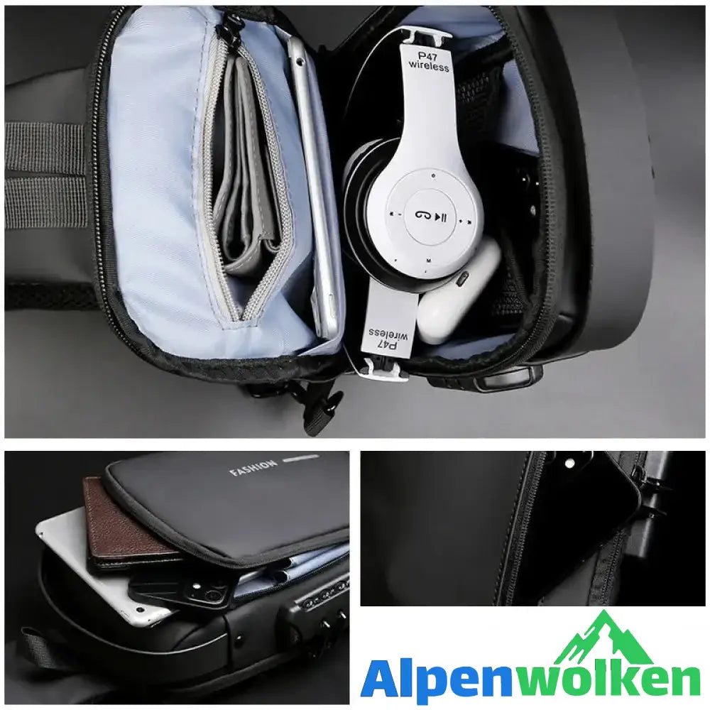 Alpenwolken - Lässige Multifunktionale Diebstahlsichere Brusttasche für Herren